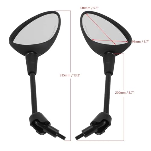 Espejo retrovisor para Vespa Sprint 50 125 150 de color negro 2
