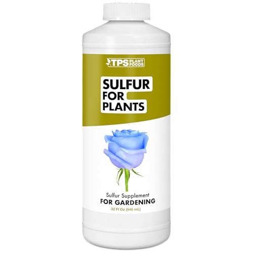 TPS NUTRIENTS Sulfur Fertilizer for Plants, Micronutrient Sulfur for Boosted Growth and Flowering, Liquid Plant Food, 32 oz (1 Quart)