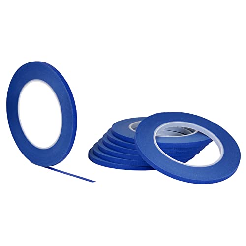 Image of STIKK Painters Tape - 8pk Blue Painter Tape - 1 /4 inch x 60 Yards - Paint Tape for Painting, Edges, Trim, Ceilings - Masking Tape for DIY Paint Projects - Residue-Free Painting Tape