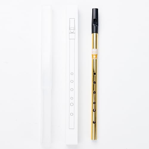 Image of Sondery Irish Tin Whistle Key of C Made from Brass A Bright Brass Wind Type Sound Penny Whistle