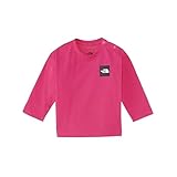 [ザノースフェイス] ベビー ロングスリーブスモールスクエアロゴティー ユニセックス オーガニックコットン UVケア ミスターピンク 90