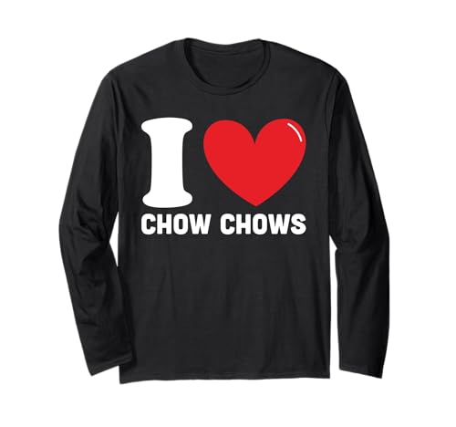 Articolo Chow Chow Cuore rosso I Love Chow Chows Maglia a Manica