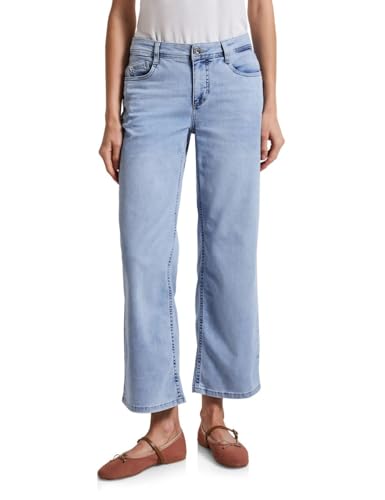 STREET ONE Damen A379422 Wide Leg Jeans, Ultra Bleach Wash, 32W / 28L