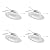 SYLVANIA 5”/6” LED Recessed Lighting Downlight with Trim, 10.5W=75W, Dimmable, 900 Lumens, White 3000K, Wet Rated / UL / Energy Star - 4 Pack (62025)