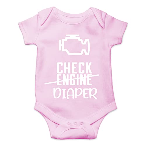 CBTwear Check Engine - Baby Clothes - Funny Newborn Bodysuit Outfits for Boys and Girls