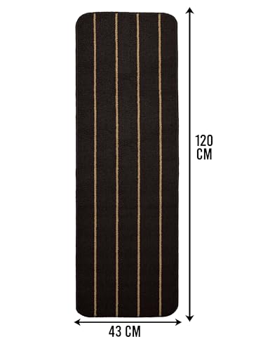 Image of SARAL Home Multiuse Combo Pack of 2Pc | Polyester Door Mat 45x60 & Runner Floor Mat 43x120| Anti-Skid | Modern Design