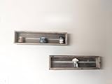 Noomul Reclaimed Wood Shadow Box Shelf with Wood Backing – Weathered Grey Floating Display