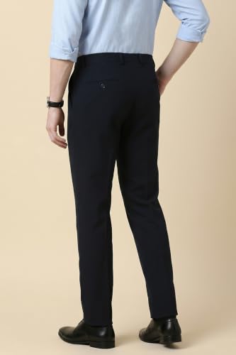 Image of Peter England Men's Premium Formal Stretchable Knit Super Slim Fit Trouser | Comfort Lycra | 360-Degree Stretch