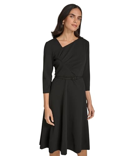 Calvin Klein Women's Basic Sleeveless Scuba Crepe Midi Dress