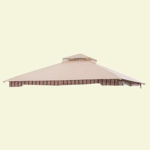Sunjoy 110109492 Original Replacement Canopy for Lansing Gazebo (10X10 Ft) L-GZ747PST-A Sold at Homedepot, Sesame