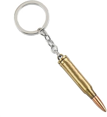 Bullet Model Keychain Metal Solid Car Keyring Cosplay Accessories
