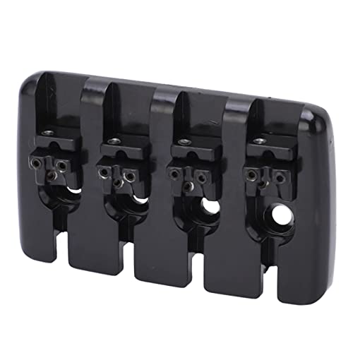 Puente Guitarra 4 Cuerdas,Puente Guitarra Eléctrica Metal Durabilidad,Kit Accesorios Puente Guitarra Eléctrica Fácil Instalar para Guitarra,Bajo Eléctrico Cover