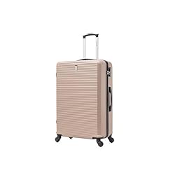 Celims grande valise de voyage rigide a 4 roulettes legere taille soute 23kg 75cm serrure integre abs valise grande taille avec 4 roues 75cm champagne