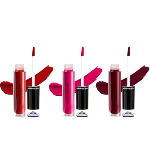 Image of Coloressence Party Combo Liquid Transfer Proof Lipstick Set of 3 x 4ml | Long Lasting | Matte Finish | Fadeproof | Highly Pigmented (Shades - Red Chilly, Pink Lolly, Maroon Magic)