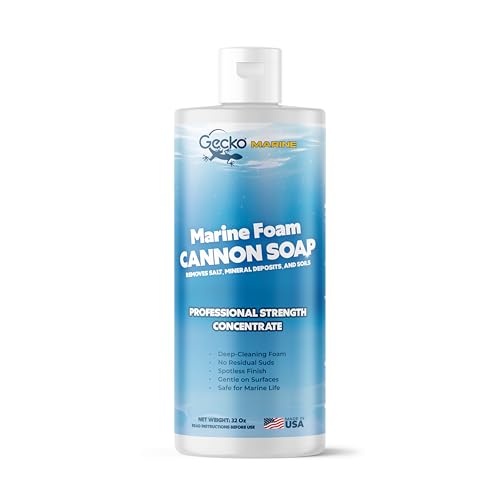 Gecko Marine Foam Cannon Soap – Concentrated Boat Wash | Biodegradable, pH Neutral Formula for Gelcoat, Vinyl & Fiberglass | Compatible with Foam Guns