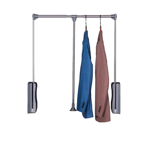 Tringle de penderie rabattable et barre de penderie extensible 52-122 cm