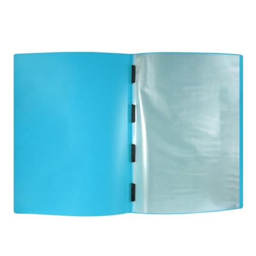 A1ポスターフォルダー 書類小冊子 ポスターオーガナイザー Tufduzo 8ページのルーズリーフデザイン エンジニアリングペーパーをたっぷり収納できる大容量 新聞、アート作品などを折りたたむのに最適です (ブルー)