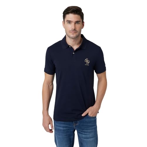 Polo GUESS homme noir manches courtes Nolan E25GU11 M4YP66J1314