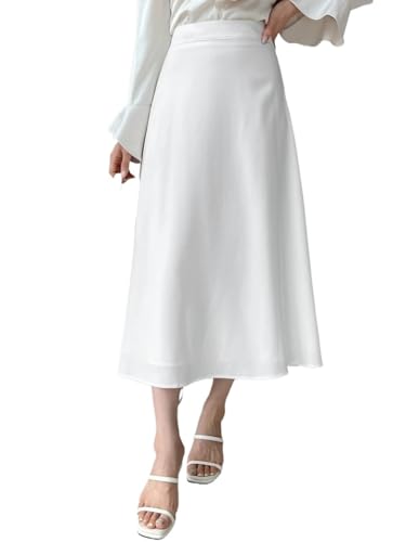 High Waist Solid Skirt Basic Women's Summer Casual Vinage Skirt