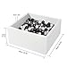 TRENDBOX Ball Pit 35.4x35.4x13.8in Foam Ball Pit Balls Kids Ball Pits for Toddlers Babies Balls NOT Included - White