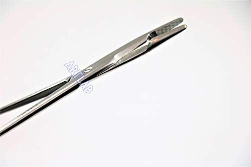 2 German Olsen Hegar Needle Holders W/Tungsten Carbide Inserts 5" Serrated Tips Premium Grade Surgical (Cynamed) #TOP6