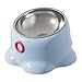 Tilted Cat Feeder Bowl Feeding Dish Travel Non Slip Drinking Easy to Food Bowl Food Dispenser for Kitten Small Dogs, Blue