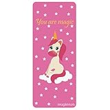 Eco friendly unicorn yoga mat for kids, non-slip, yoga mat for kids ages 1-12, exercise mat for toddlers, girls yoga mat, 60X24X3MM