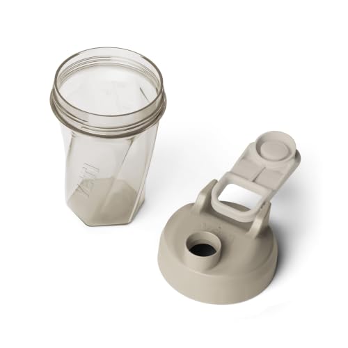 Image of YETI Yonder Helimix Vortex Blender Shaker Bottle Holds up to 20oz | No Blending Ball or Whisk | USA Made | Portable Pre Workout Whey Protein Drink Shaker Cup | Dishwasher Safe, Cape Taupe