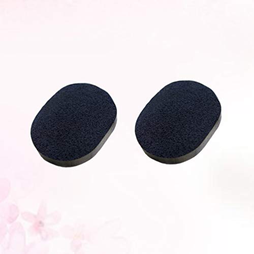 Lurrose Cleaning Sponge 2pcs Comfortable Natural Black Reusable Facial Sponge Cleansing Make Up Face Care for Ladies Girls Women Makeup - Image 4