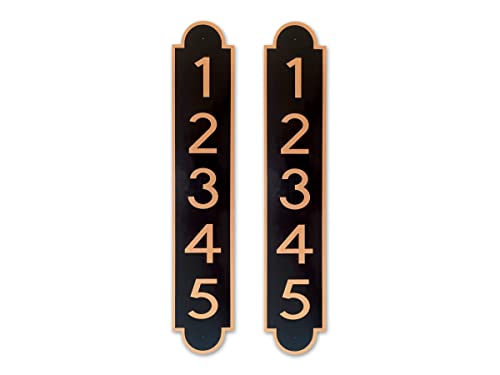 Curb N Sign Made Of Premium Aluminum Super Reflective Mailbox Numbers For Outside - Customized Mailbox Number Plaque - Pre-Drilled - Versatile Usage (Bronze) #TOP1