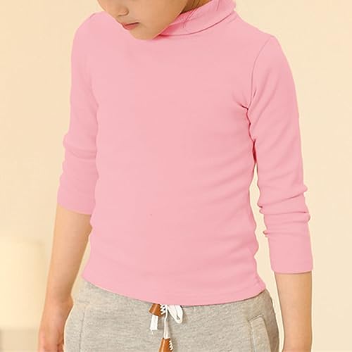Betadog Unisex Baby Boys Girls Warm Knit Sweater Pullover Long Sleeve Soft Turtleneck High Neck Solid (Pink, 3-4 Years)2