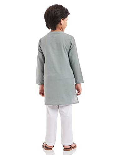 Image of Amazon Brand - Jam & Honey Regular Boys Kurta Sets (AW21KPJF01 Grey 11-12 Years)