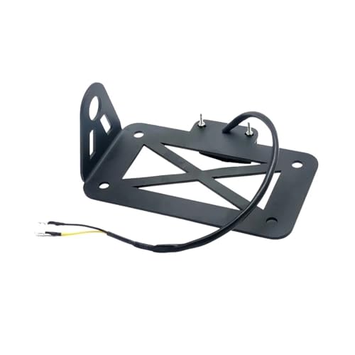 ORVCVGLB Soporte de matrícula de Motocicleta de Montaje Lateral con luz Trasera LED Compatible con