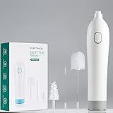 🍼【ONE-BUTTON OPERATION】The electric cleaning brushes for household use adopts a one-button operation start button,which will stop when you release it,ensuring that the machine will not still run when you do not operate it,which is safe and convenient.The electric bottle brush set can be safely used for bottles,pacifiers,water cups, thermos cups,sports bottles,cans,etc.