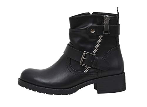 Dunes Women's Max Moto Boot, Black, 7.5 #TOP3