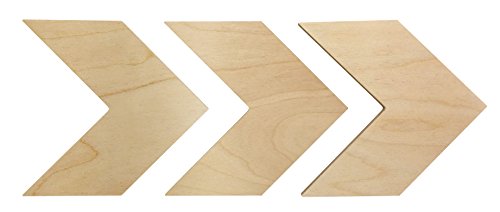 Wooden Chevron Arrows Wall Decor - Unfinished, Rustic