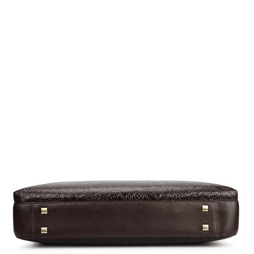 Image of Da Milano LeatherLaptop Bag for Men & Women | Laptop Messenger Bag | Fits Up To 16 inch Laptop | Ideal for Office Purpose (6285L-D)