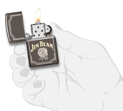 Encendedor Zippo Jim Beam Ice Negro Personalizado miniatura 3