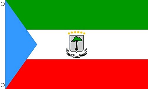 Flagtex Equatorial Guinea Flag Small 3ft x 2ft (90cm x 60cm) - Equatoguinean National Banner Weather Resistant Polyester for Outdoor Display Garden Sports Events African Celebrations — image 1