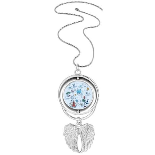 Collier avec pendentif ailes d'ange Sail Splash en argent finement ciselé