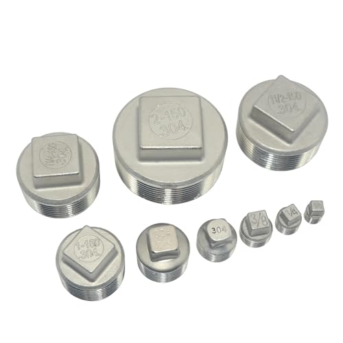 Bouchon mâle tête carrée inox 304 raccord tuyau fileté 3/4 BSP NPT mâle