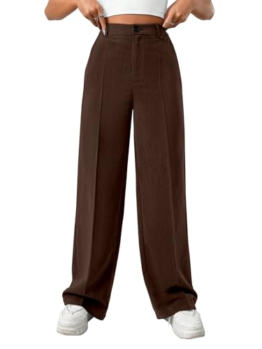 Pantalon de travail pour femme Shasmi taille haute ample avec poches 286