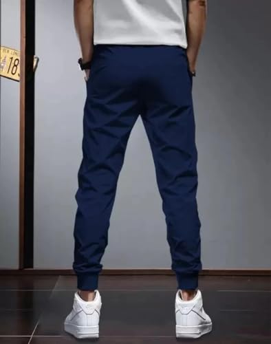 Image of Track Pants for Mens || Joggers for Mens || Men's Sports Regular Fit Polyester Track Pant with Two Side Zipper Pockets (L14 Arrow)