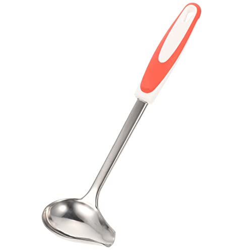 HOLIDYOYO Polished Stainless Steel Drizzle Spoon with Pouring Spout Non Slip Gravy Dressing Spoon for Oatmeal and Sauces Kitchen Accessory