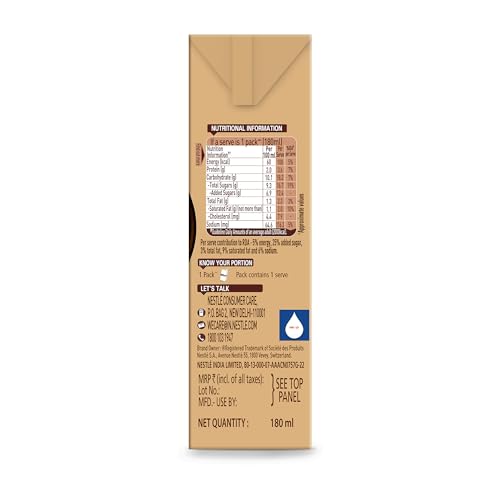 Image of Nescafe Ready To Drink Coffee Flavoured Milk, Iced Latte, 180 ml Tetra Pack, Liquid