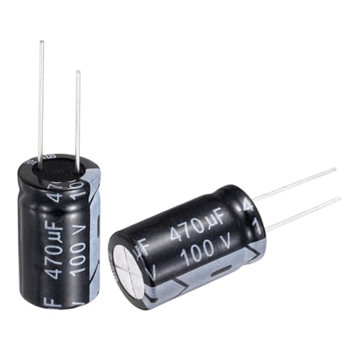 Image of sourcing map 470uF 100V 16x25mm Electrolytic Capacitor, Radial Leads Aluminum Capacitors for TVs, LCD Monitor, VCD, 10Pcs