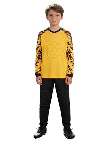Maillot foot rembourré manches longues pour match de gardien