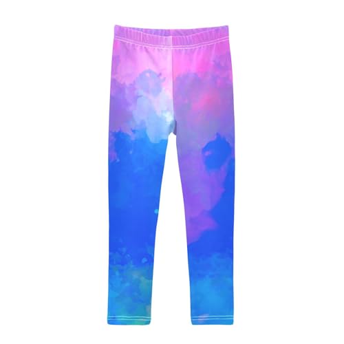 GuoChe Digital Strokes Paint Abstract Little Girls Shorts Cotton Cartwheel Shorts Swimsuit Under Dress