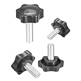 5PCS M5 Star Knob, Bakelite Clamping Handle with Threaded Bolt for Industrial Equipment Machine Screws(M5x35 D25)