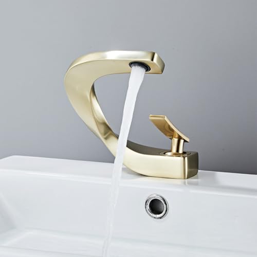 Robinet de lavabo levier unique commande eau chaude froide mitigeur - 3